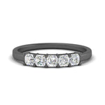 Load image into Gallery viewer, 0.75-carat-basket-5-asscher-cut-wedding-ring-in-black-gold-FD10118B-0.15-ANGLE3-NL-BG
