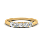 Load image into Gallery viewer, 0.75-carat-basket-5-asscher-cut-wedding-ring-in-yellow-gold-FD10118B-0.15-ANGLE3-NL-YG
