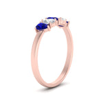 Load image into Gallery viewer, 0.75-carat-blue-sapphire-5-stone-wedding-band-teardrop-rose-gold-FD8294B-0.15CTGSABLANGLE3-NL-RG
