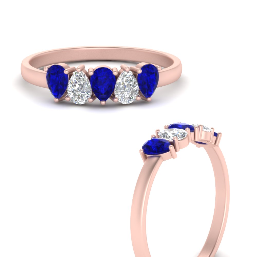 0.75-carat-blue-sapphire-5-stone-wedding-band-teardrop-rose-gold-FD8294B-0.15CTGSABLANGLE3-NL-RG