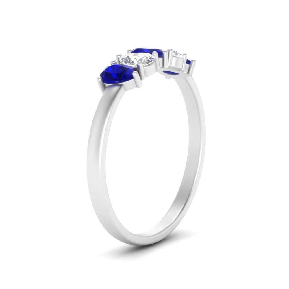 0.75-carat-blue-sapphire-5-stone-wedding-band-teardrop-white-gold-FD8294B-0.15CTGSABLANGLE3-NL-WG