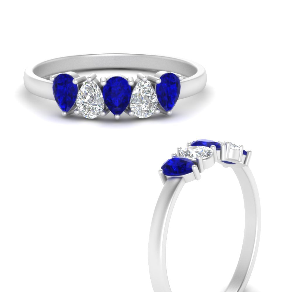 0.75-carat-blue-sapphire-5-stone-wedding-band-teardrop-white-gold-FD8294B-0.15CTGSABLANGLE3-NL-WG