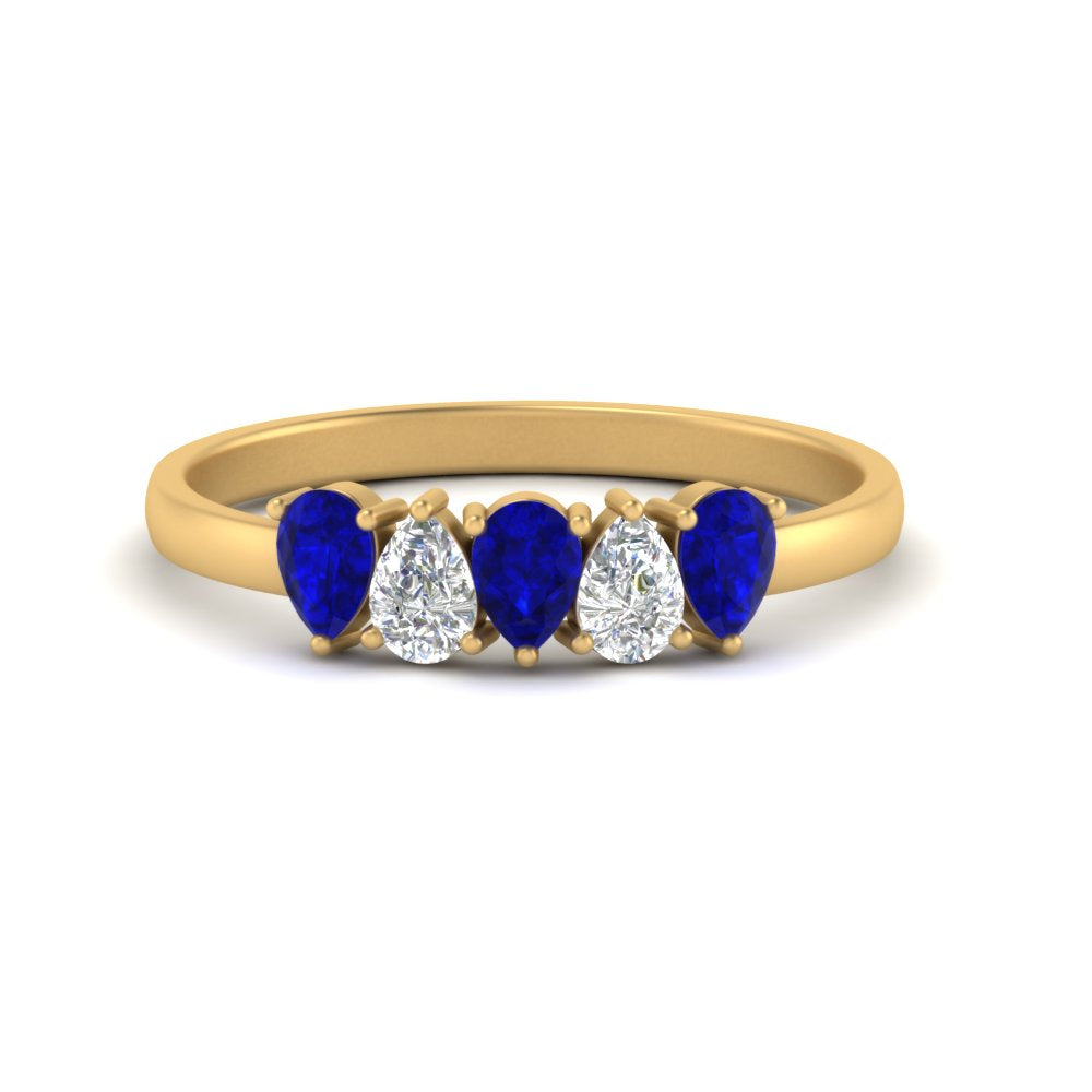 0.75-carat-blue-sapphire-5-stone-wedding-band-teardrop-yellow-gold-FD8294B-0.15CTGSABLANGLE3-NL-YG