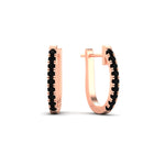 Load image into Gallery viewer, 0.75-carat-classic-black-diamond-huggie-hoop-earring-in-rose-gold-FDEAR11260GBLACKANGLE2-0.75-NL-RG
