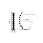 Load image into Gallery viewer, 0.75-carat-classic-black-diamond-huggie-hoop-earring-in-white-gold-FDEAR11260GBLACKANGLE2-0.75-NL-WG
