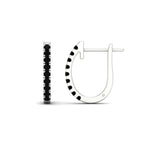 Load image into Gallery viewer, 0.75-carat-classic-black-diamond-huggie-hoop-earring-in-white-gold-FDEAR11260GBLACKANGLE2-0.75-NL-WG
