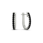 Load image into Gallery viewer, 0.75-carat-classic-black-diamond-huggie-hoop-earring-in-white-gold-FDEAR11260GBLACKANGLE2-0.75-NL-WG
