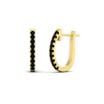 Load image into Gallery viewer, 0.75-carat-classic-black-diamond-huggie-hoop-earring-in-yellow-gold-FDEAR11260GBLACKANGLE2-0.75-NL-YG
