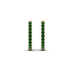 Load image into Gallery viewer, 0.75-carat-classic-emerald-huggie-hoop-earring-in-rose-gold-FDEAR11260GEMGRANGLE2-0.75-NL-RG
