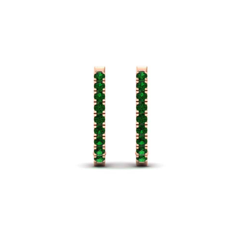 0.75-carat-classic-emerald-huggie-hoop-earring-in-rose-gold-FDEAR11260GEMGRANGLE2-0.75-NL-RG