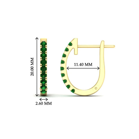 0.75-carat-classic-emerald-huggie-hoop-earring-in-yellow-gold-FDEAR11260GEMGRANGLE2-0.75-NL-YG