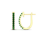 Load image into Gallery viewer, 0.75-carat-classic-emerald-huggie-hoop-earring-in-yellow-gold-FDEAR11260GEMGRANGLE2-0.75-NL-YG
