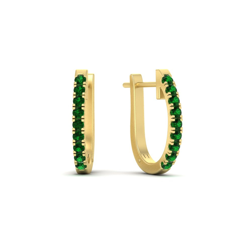 0.75-carat-classic-emerald-huggie-hoop-earring-in-yellow-gold-FDEAR11260GEMGRANGLE2-0.75-NL-YG