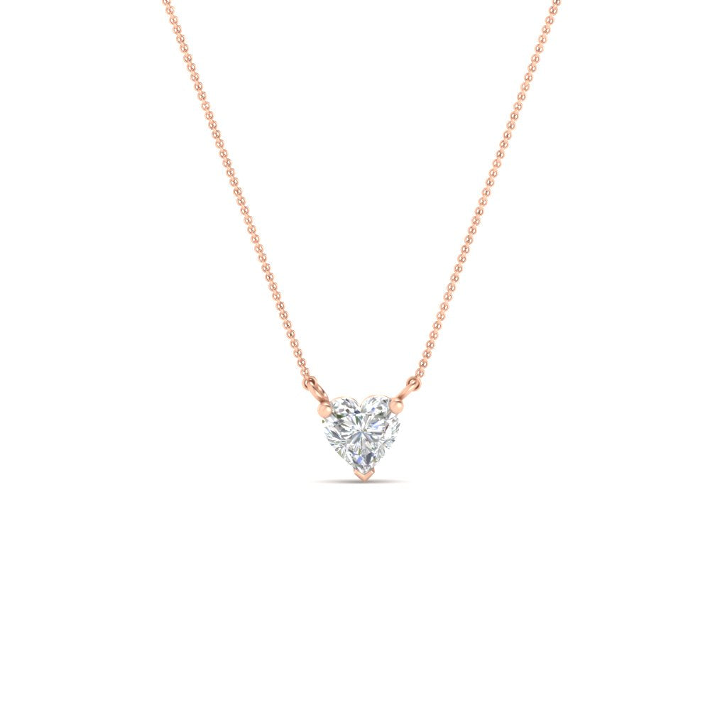 Classic Heart Solitaire Pendant
