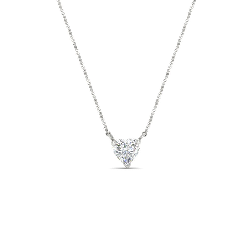 Classic Heart Solitaire Pendant