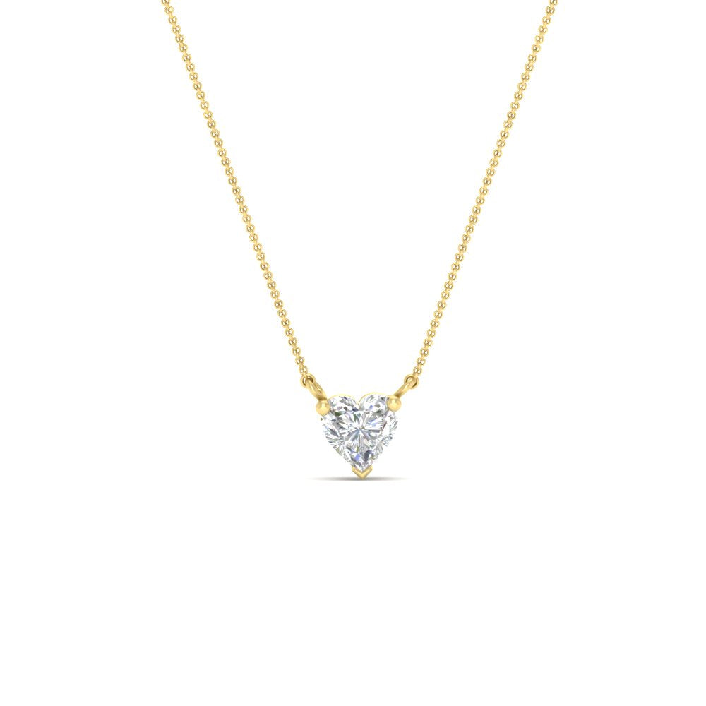 Classic Heart Solitaire Pendant