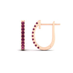 Load image into Gallery viewer, 0.75-carat-classic-pink-sapphire-huggie-hoop-earring-in-rose-gold-FDEAR11260GSADRPIANGLE2-0.75-NL-RG
