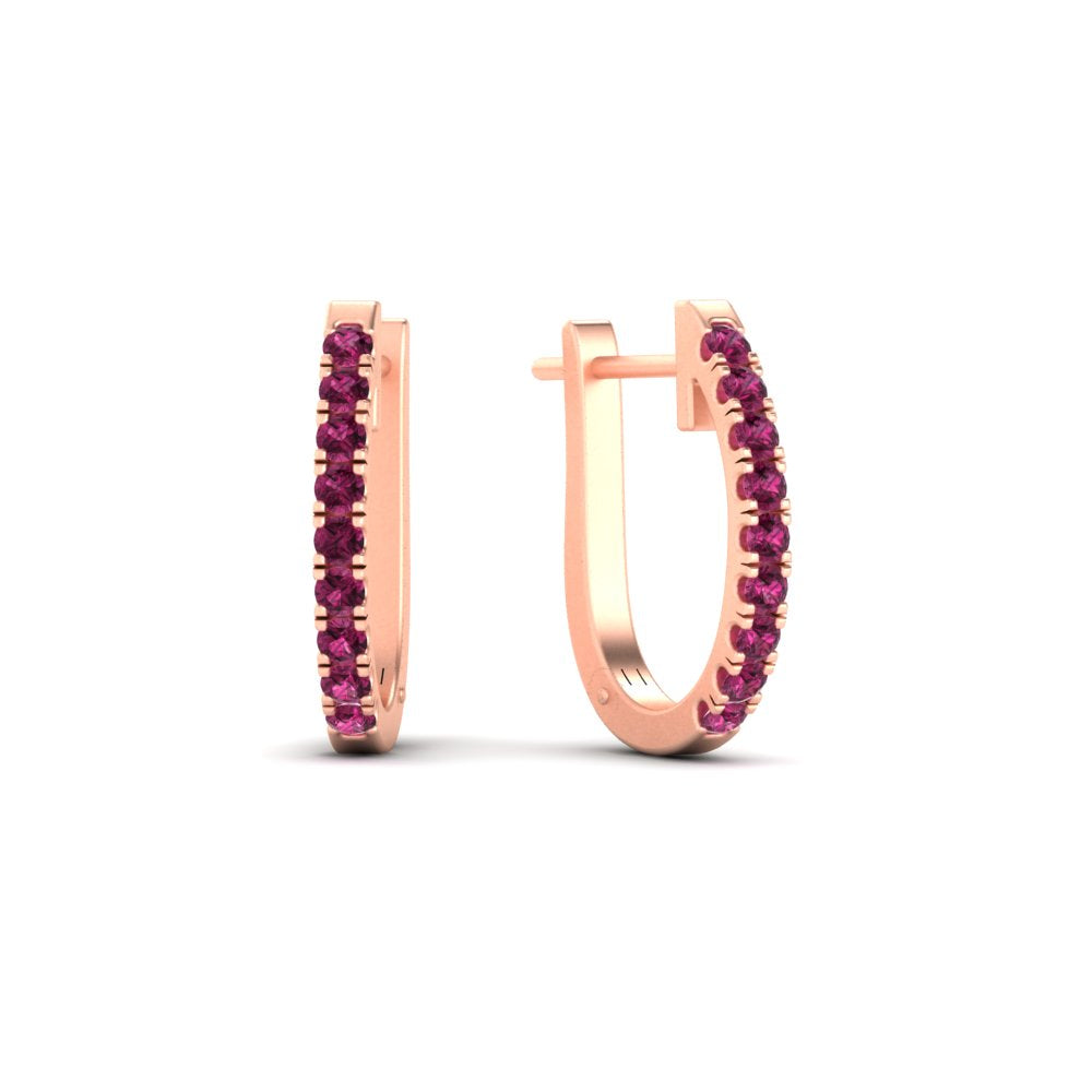 0.75-carat-classic-pink-sapphire-huggie-hoop-earring-in-rose-gold-FDEAR11260GSADRPIANGLE2-0.75-NL-RG