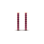 Load image into Gallery viewer, 0.75-carat-classic-pink-sapphire-huggie-hoop-earring-in-rose-gold-FDEAR11260GSADRPIANGLE2-0.75-NL-RG
