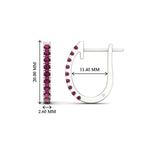 Load image into Gallery viewer, 0.75-carat-classic-pink-sapphire-huggie-hoop-earring-in-white-gold-FDEAR11260GSADRPIANGLE2-0.75-NL-WG
