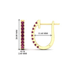 Load image into Gallery viewer, 0.75-carat-classic-pink-sapphire-huggie-hoop-earring-in-yellow-gold-FDEAR11260GSADRPIANGLE2-0.75-NL-YG
