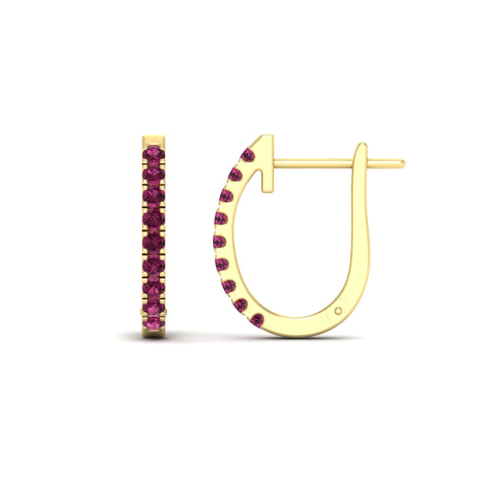 0.75-carat-classic-pink-sapphire-huggie-hoop-earring-in-yellow-gold-FDEAR11260GSADRPIANGLE2-0.75-NL-YG