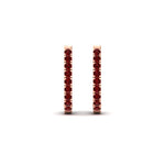 Load image into Gallery viewer, 0.75-carat-classic-ruby-huggie-hoop-earring-in-rose-gold-FDEAR11260GRUDRANGLE2-0.75-NL-RG
