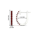 Load image into Gallery viewer, 0.75-carat-classic-ruby-huggie-hoop-earring-in-white-gold-FDEAR11260GRUDRANGLE2-0.75-NL-WG
