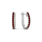 Load image into Gallery viewer, 0.75-carat-classic-ruby-huggie-hoop-earring-in-white-gold-FDEAR11260GRUDRANGLE2-0.75-NL-WG
