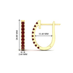 Load image into Gallery viewer, 0.75-carat-classic-ruby-huggie-hoop-earring-in-yellow-gold-FDEAR11260GRUDRANGLE2-0.75-NL-YG
