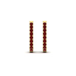 Load image into Gallery viewer, 0.75-carat-classic-ruby-huggie-hoop-earring-in-yellow-gold-FDEAR11260GRUDRANGLE2-0.75-NL-YG
