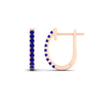 Load image into Gallery viewer, 0.75-carat-classic-sapphire-huggie-hoop-earring-in-rose-gold-FDEAR11260GSABLANGLE2-0.75-NL-RG
