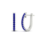 Load image into Gallery viewer, 0.75-carat-classic-sapphire-huggie-hoop-earring-in-white-gold-FDEAR11260GSABLANGLE2-0.75-NL-WG
