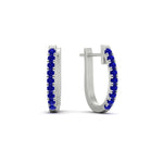Load image into Gallery viewer, 0.75-carat-classic-sapphire-huggie-hoop-earring-in-white-gold-FDEAR11260GSABLANGLE2-0.75-NL-WG
