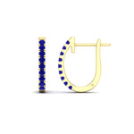 Load image into Gallery viewer, 0.75-carat-classic-sapphire-huggie-hoop-earring-in-yellow-gold-FDEAR11260GSABLANGLE2-0.75-NL-YG

