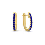 Load image into Gallery viewer, 0.75-carat-classic-sapphire-huggie-hoop-earring-in-yellow-gold-FDEAR11260GSABLANGLE2-0.75-NL-YG

