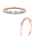 Load image into Gallery viewer, 0.75-carat-east-west-diamond-wedding-marquise-ring-in-rose-gold-FD9346MQBANGLE3-0.75CT-NL-RG
