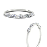 Load image into Gallery viewer, 0.75-carat-east-west-diamond-wedding-marquise-ring-in-white-gold-FD9346MQBANGLE3-0.75CT-NL-WG
