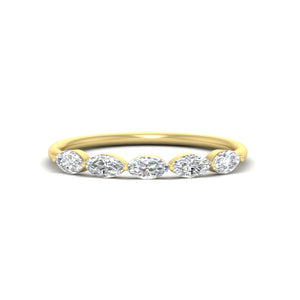 0.75 Carat East West Diamond Wedding Marquise Ring