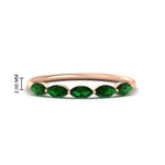 Load image into Gallery viewer, 0.75-carat-east-west-emerald-wedding-marquise-ring-in-rose-gold-FD9346MQBGEMGRANGLE3-0.75CT-NL-RG
