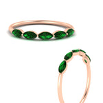 Load image into Gallery viewer, 0.75-carat-east-west-emerald-wedding-marquise-ring-in-rose-gold-FD9346MQBGEMGRANGLE3-0.75CT-NL-RG
