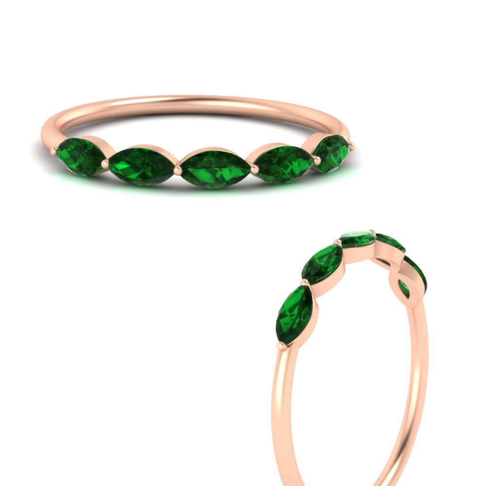 0.75-carat-east-west-emerald-wedding-marquise-ring-in-rose-gold-FD9346MQBGEMGRANGLE3-0.75CT-NL-RG
