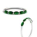 Load image into Gallery viewer, 0.75-carat-east-west-emerald-wedding-marquise-ring-in-white-gold-FD9346MQBGEMGRANGLE3-0.75CT-NL-WG
