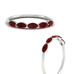 Load image into Gallery viewer, 0.75-carat-east-west-ruby-wedding-marquise-ring-in-white-gold-FD9346MQBGRUDRANGLE3-0.75CT-NL-WG
