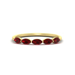 Load image into Gallery viewer, 0.75-carat-east-west-ruby-wedding-marquise-ring-in-yellow-gold-FD9346MQBGRUDRANGLE3-0.75CT-NL-YG
