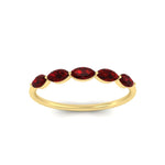 Load image into Gallery viewer, 0.75-carat-east-west-ruby-wedding-marquise-ring-in-yellow-gold-FD9346MQBGRUDRANGLE3-0.75CT-NL-YG
