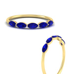 Load image into Gallery viewer, 0.75-carat-east-west-sapphire-wedding-marquise-ring-in-yellow-gold-FD9346MQBGSABLANGLE3-0.75CT-NL-YG
