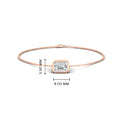Thumbnail 3 - 0.75-carat-emerald-cut-diamond-bezel-set-chain-bracelet-in-rose-gold-FD-BRC11133EMANGLE2-0.75CT-NL-RG-HW