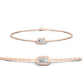 Thumbnail 1 - 0.75-carat-emerald-cut-diamond-bezel-set-chain-bracelet-in-rose-gold-FDBRC11133EM-0.75CT-NL-RG