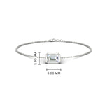 Load image into Gallery viewer, Bezel Set Emerald Chain Bracelet 0.75 Carat
